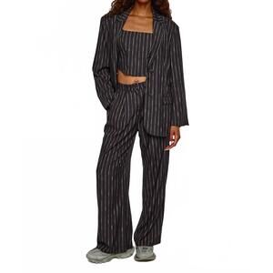 NEW ANOTHER GIRL pinstripe oversized blazer in navy pinstripe